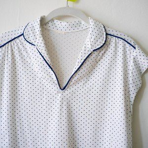 80's vintage dolman polka dot pullover shirt